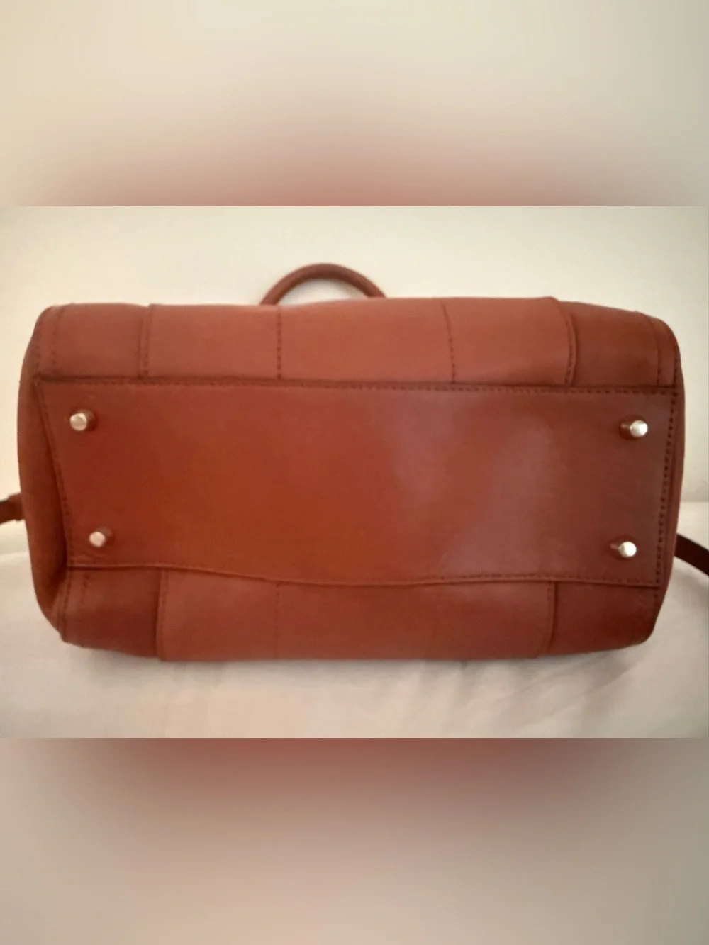 Brooks Brothers Tan Leather Satchel Handbag